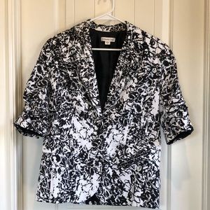 Coldwater Creek black and white blazer size 8